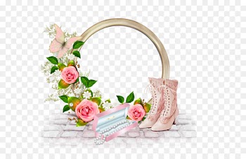Birthday cake Happy Birthday to You - Heels pearl pink flower photo frame 