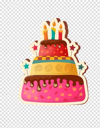 Birthday cake Happy Birthday to You , Three-dimensional cake candle transparent background PNG clipart