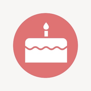 Birthday cake icon badge, flat | Free Icons - rawpixel