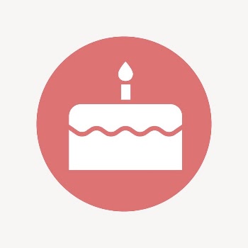 Birthday cake icon badge, flat | Free Icons - rawpixel