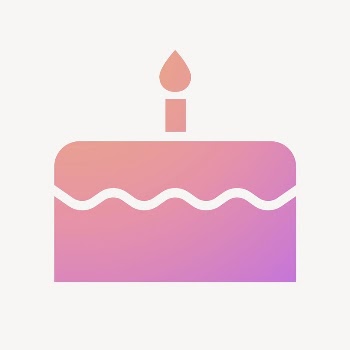 Birthday cake icon, gradient design | Free Icons - rawpixel