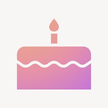 Birthday cake icon, gradient design | Free Icons - rawpixel
