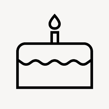 Birthday cake icon, line art | Free Icons - rawpixel