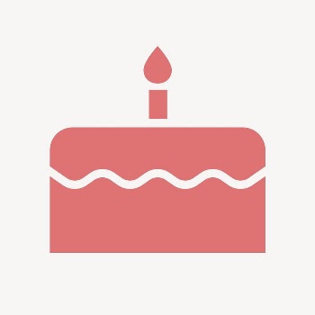 Birthday cake icon, pink flat | Free Icons - rawpixel