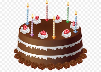 Birthday cake Layer cake Chocolate cake Clip art - Chocolate Cake with Candles Art PNG Large Picture 