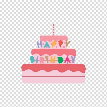 Birthday cake Paper Wedding invitation Happy Birthday to You, Pink cartoon cake transparent background PNG clipart
