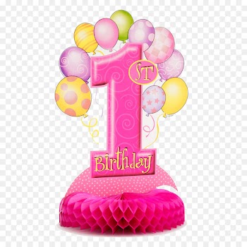 Birthday cake Party Balloon Centrepiece - 1st 
