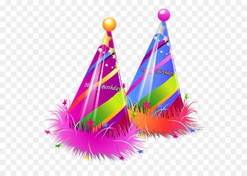 Birthday cake Party Clip art - Happy Birthday Party Hats Transparent PNG Clipart 