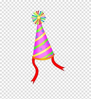 Birthday cake Party Hat, Color hat transparent background PNG clipart