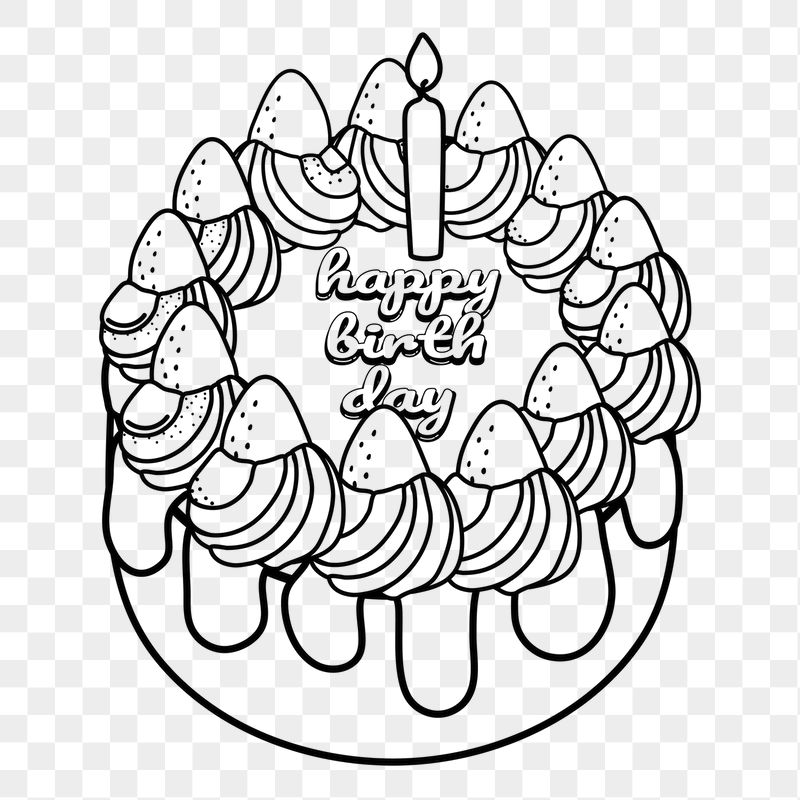 Birthday cake png doodle sticker, | Free PNG Illustration - rawpixel