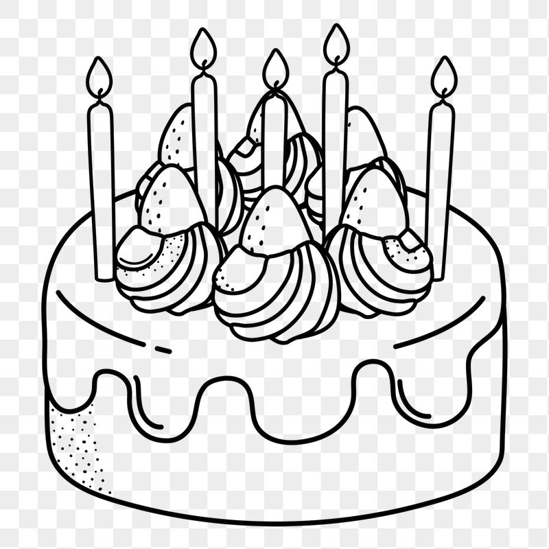 Birthday cake png doodle sticker, | Free PNG Illustration - rawpixel