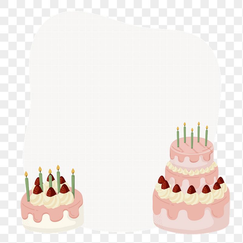 Birthday cake png frame, cute | Free PNG - rawpixel