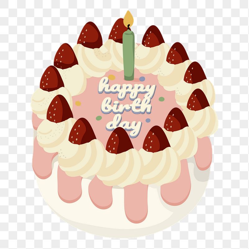 Birthday cake png sticker, cute | Free PNG Illustration - rawpixel