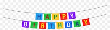 Birthday Cake Serpentine Streamer Party Clip Art - Happy Birthday Banner Png