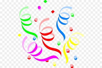 Birthday cake Serpentine streamer Party Clip art - Transparent Streamers Cliparts 