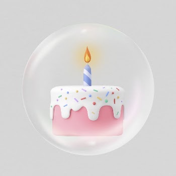 Birthday cake sticker, 3D dessert | Free PSD - rawpixel