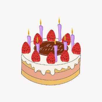 Birthday cake sticker, celebration illustration | Free Vector - rawpixel