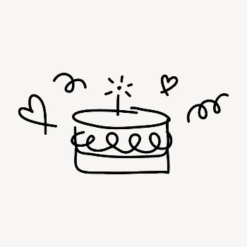Birthday cake sticker, cute doodle | Free Icons - rawpixel