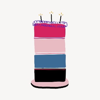 Birthday cake sticker, cute doodle | Free Vector - rawpixel