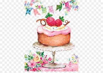 Birthday cake Strawberry cream cake Illustration - Strawberry Cake 