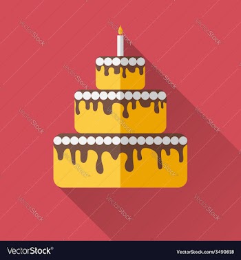  					Birthday cake vector image														