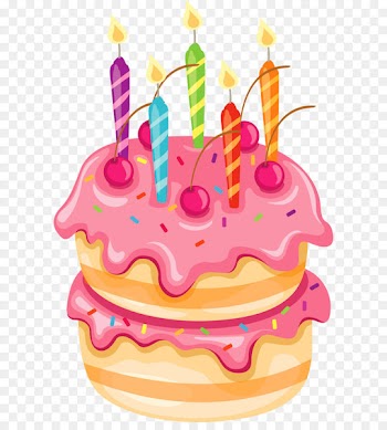 Birthday cake Wedding cake Clip art - Pink Cake with Candles PNG Clipart 
