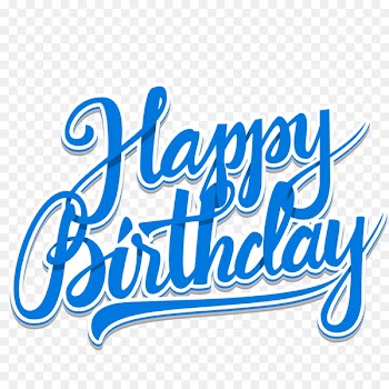 Birthday cake Wedding invitation Clip art - Blue Happy Birthday WordArt 