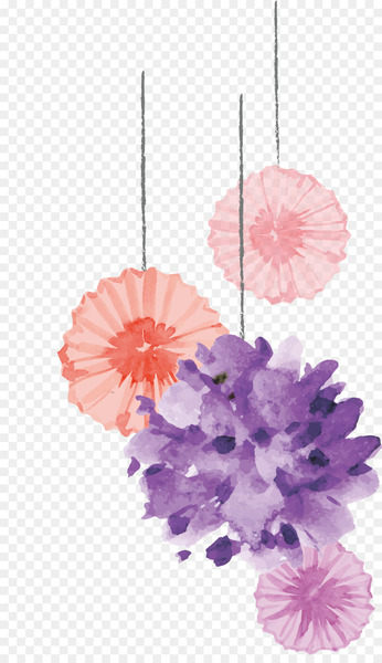 Birthday cake Wedding invitation Clip art - Watercolor flower design 