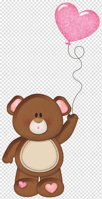 Birthday cake Wish Boyfriend Greeting card, Brown Teddy with Pink Heart Balloon , brown bear holding heart balloon illustration transparent background PNG clipart