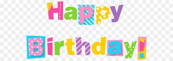 Birthday cake Wish Clip art - Colorful Happy Birthday Clipart Image 