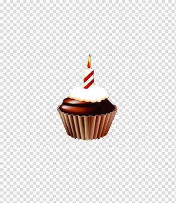Birthday cake Wish Gift, Chocolate cake candle transparent background PNG clipart