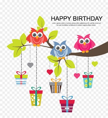 Birthday cake Wish Gift Party - Bird on branch 