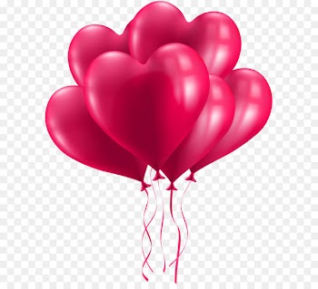 Birthday cake Wish Greeting card Clip art - Bunch of Heart Balloons Transparent PNG Image 