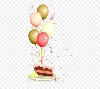 Birthday cake Wish Party - Balloon decoration ribbons 