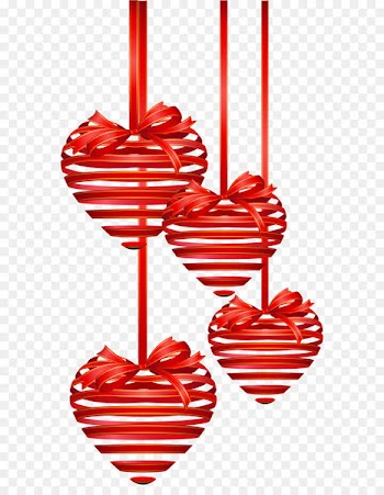 Birthday cake Wish Romance Boyfriend - Red Hearts Ornaments PNG Clipart Picture 