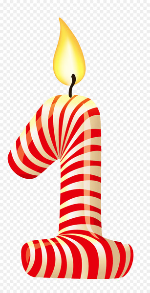 Birthday Candle Clip art - Birthday candle number 1 