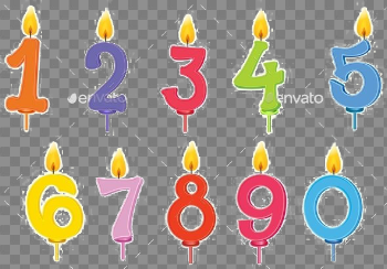 Birthday Candles Download Transparent PNG Image