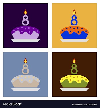 Birthday card design vector image