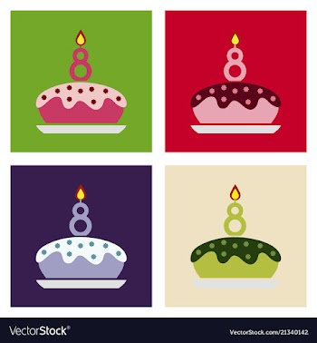 Birthday card design vector image