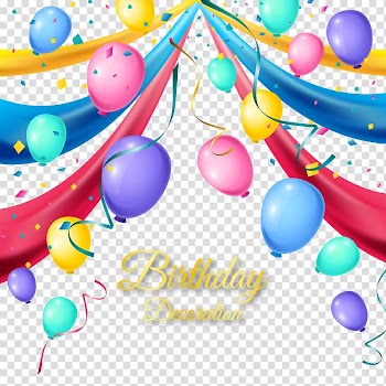 Birthday card transparent background PNG clipart