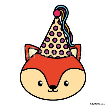 birthday celebration cute fox party hat