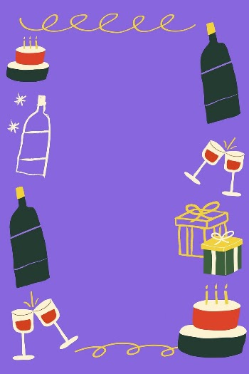 Birthday celebration frame background, cute | Free Vector - rawpixel