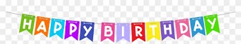 Birthday Clip Art - Happy Birthday Banner Transparent Background
