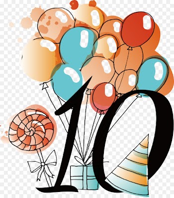Birthday Clip art - Happy Birthday to celebrate the 10th anniversary of vector 