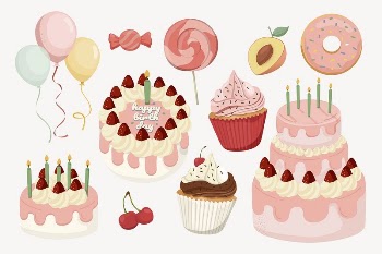 Birthday clipart, cute cartoon cartoon | Free PSD - rawpixel