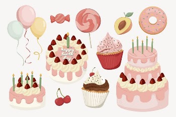 Birthday collage element, cute cartoon | Free Vector - rawpixel