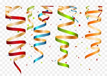Birthday Confetti Greeting card Clip art - Colored confetti and ribbons 