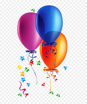 Birthday customs and celebrations Balloon Party Clip art - Transparent Balloons with Confetti Clipart 