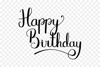 Birthday Dribbble Clip art - Happy Birthday Calligraphy PNG Transparent Image 