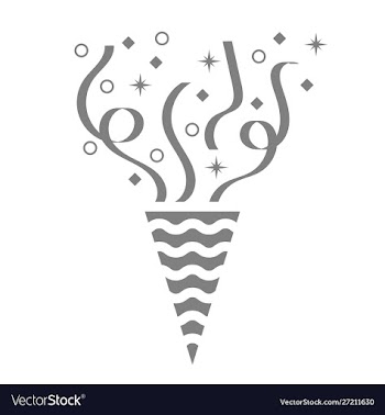 Birthday exploding party with stars vector image